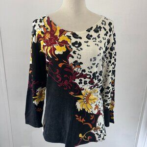 ISA Floral and Animal Print Sweater